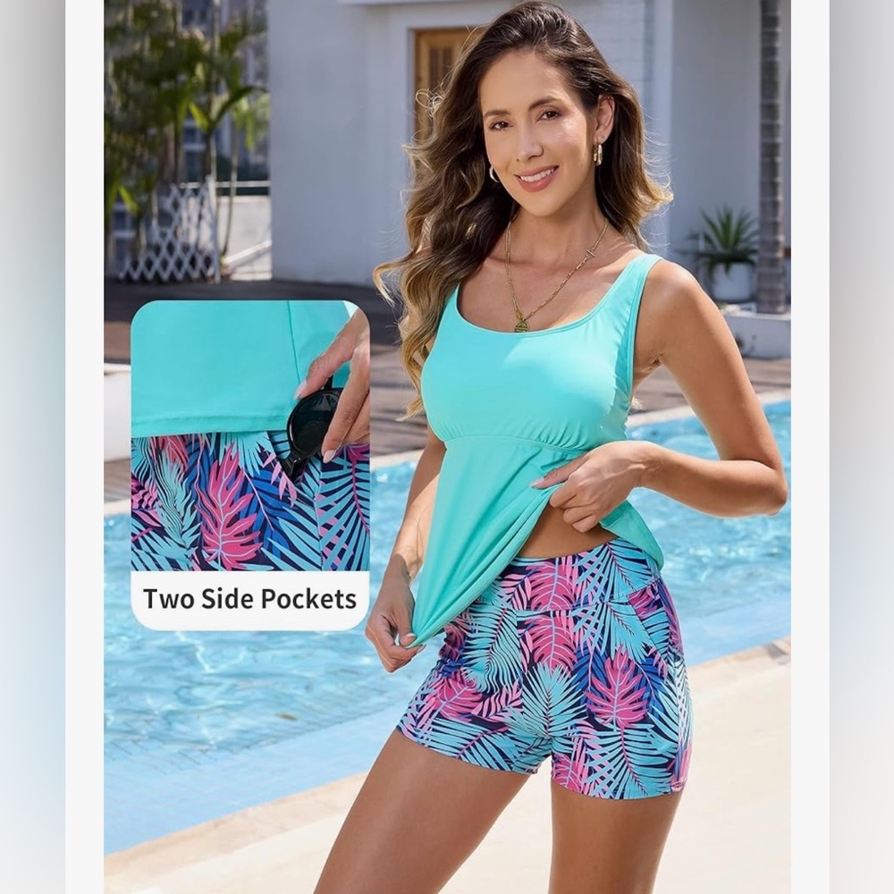 Tropical Print Swim Set - Picture 6 of 11